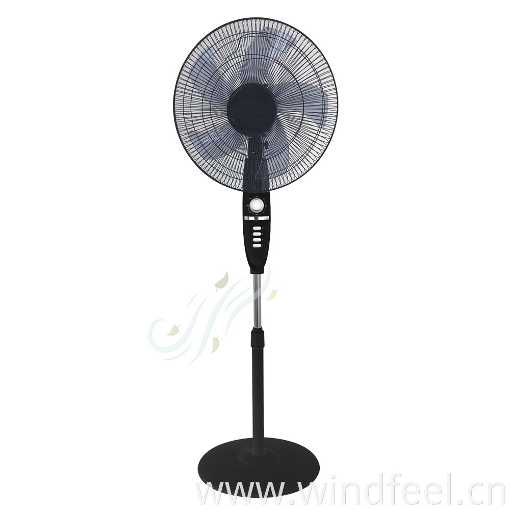 16" 18 Inch Stand Fan 5 AS Blade Heavy Cross Base 3 Speed Control Oscillating Function Cooling Air Standing Fan Plastic Grill